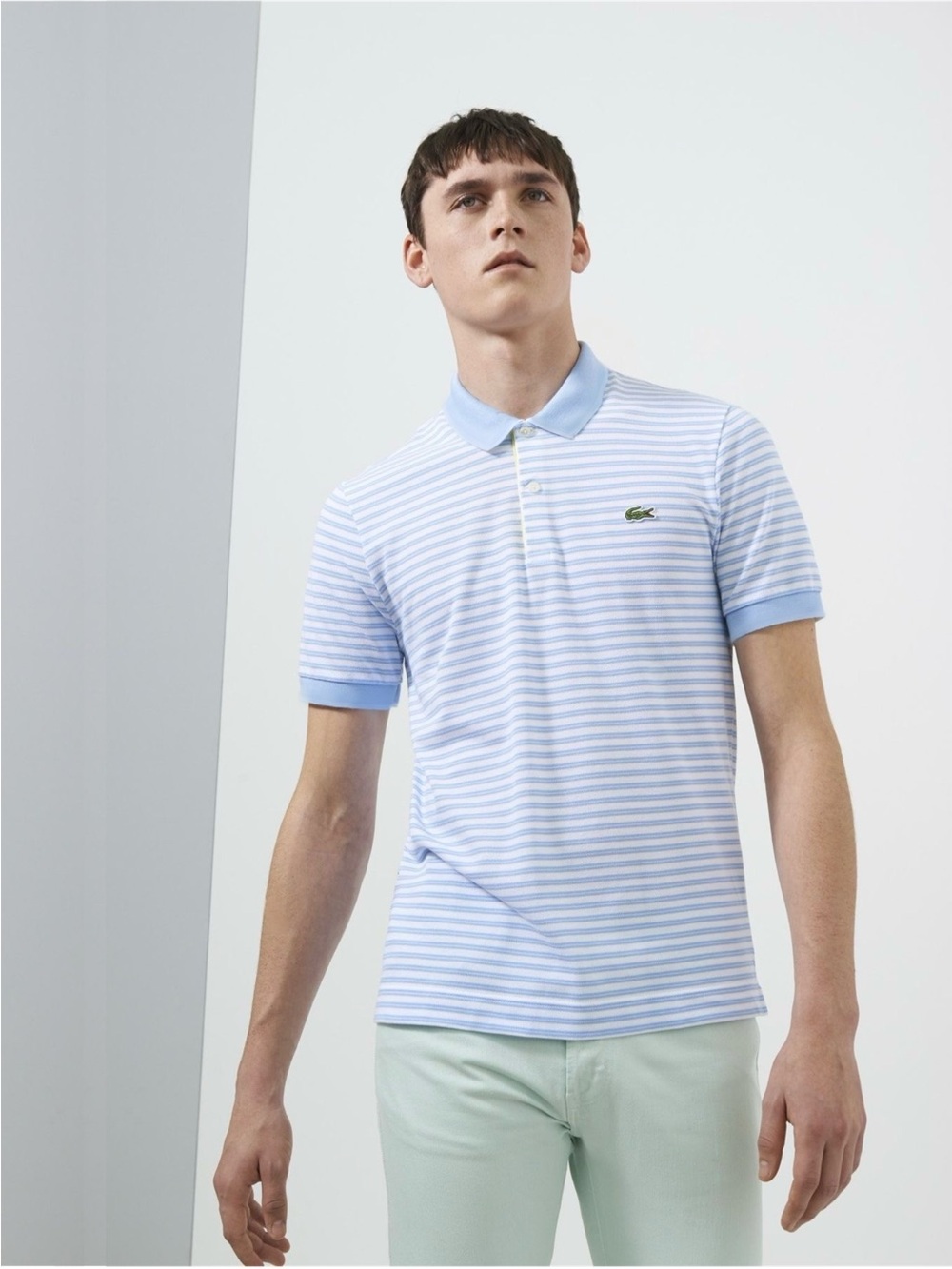 Lacoste Men's Classic Fit L.12.12 Striped Petit Piqué Polo